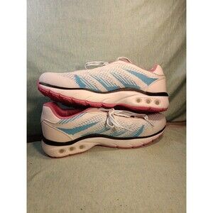 Therafit  Womens “Carly” Comfort Walking Shoes Size 10 blue/white/pink